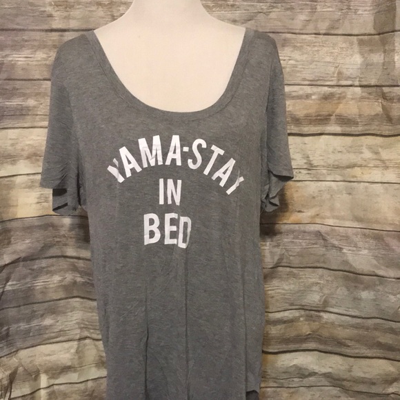 Fifth Sun Tops - Nama-stay in bed gray tshirt